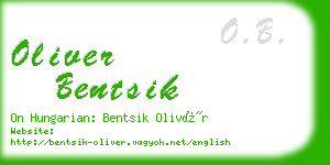 oliver bentsik business card